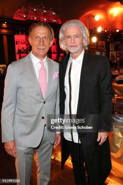 Christoph Daum and Hermann Buehlbecker during the 20th Lambertz Monday Night 2018 at Alter Wartesaal on January 29, 2018 in Cologne, Germany.