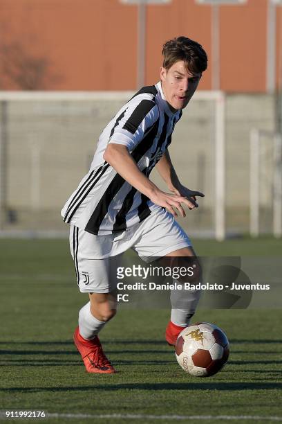 Nicol"u0098 Fagioli during the U17 match between Torino FC and Juventus on January 28, 2018 in Turin, Italy.