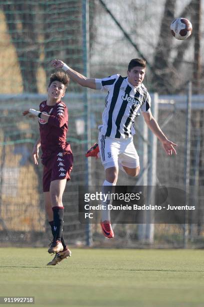 Rafael Bandeira De Fonseca during the U17 match between Torino FC and Juventus on January 28, 2018 in Turin, Italy.