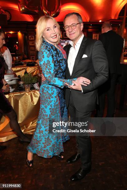 Heike Maurer and her husband Ralf Immel during the 20th Lambertz Monday Night 2018 at Alter Wartesaal on January 29, 2018 in Cologne, Germany.