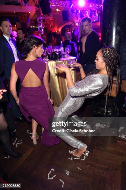 Nora Zetsche, Milka Loff-Fernandes during the 20th Lambertz Monday Night 2018 at Alter Wartesaal on January 29, 2018 in Cologne, Germany.