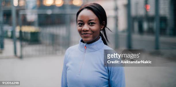 portrait of a sportswoman - sportswear stock pictures, royalty-free photos & images