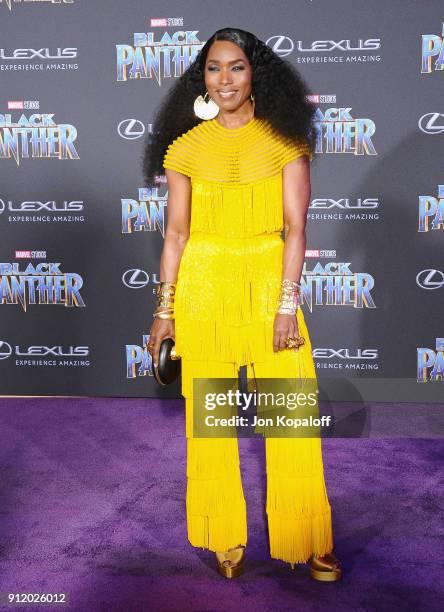 Angela Bassett attends the Los Angeles Premiere "Black Panther" at Dolby Theatre on January 29, 2018 in Hollywood, California.