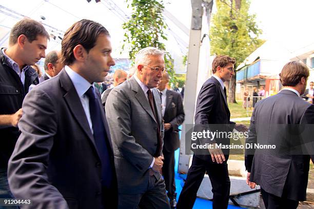 Italy's Finance Minister Giulio Tremonti attends at the "Festa Della Liberta": Italian Party Of Freedom Festival on September 26, 2009 in Milan,...