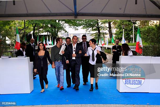 Freedom Party supporters attend at the "Festa Della Liberta": Italian Party Of Freedom Festival on September 26, 2009 in Milan, Italy. Italian Party...