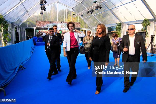 The Mayor of Milan Letizia Moratti arrives at the "Festa Della Liberta": Italian Party Of Freedom Festival on September 27, 2009 in Milan, Italy....