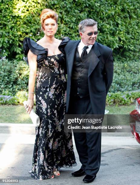 Tanya Callau and Alan Thicke attend the wedding of Khloe Kardashian and LA Lakers forward Lamar Odom at the Bel Air estate of music mogul Irving...