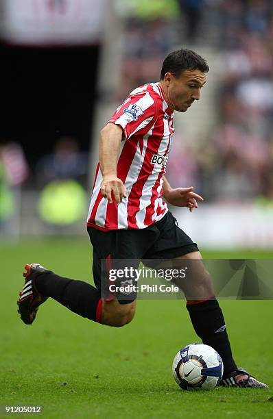 Steed Malbranque of Sunderland during the Barclays Premier League match between Sunderland and Wolverhampton Wanderers at the Stadium of Light on...