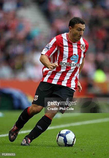Steed Malbranque of Sunderland during the Barclays Premier League match between Sunderland and Wolverhampton Wanderers at the Stadium of Light on...