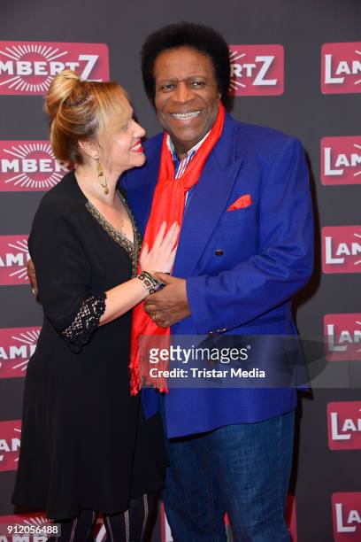 Roberto Blanco and his wife Luzandra Strassburg during the Lambertz Monday Night 2018 at Alter Wartesaal on January 29, 2018 in Cologne, Germany.