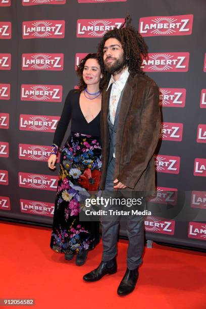 Noah Becker and his girlfriend Taina Moreno during the Lambertz Monday Night 2018 at Alter Wartesaal on January 29, 2018 in Cologne, Germany.