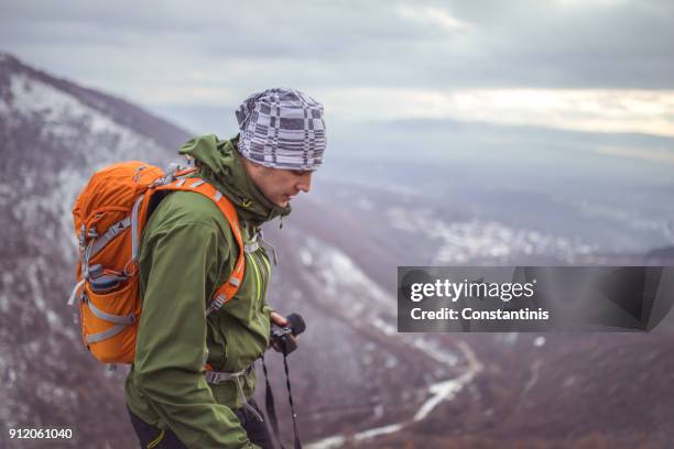 photographer hiker in nature - pioneer photographer of motion stock pictures, royalty-free photos & images