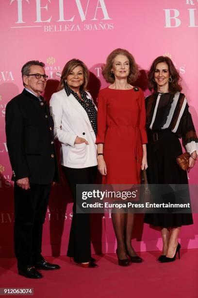 Josemi RodrIguez-Sieiro, Cari Lapique, Pilar Gonzalez de Gregorio y Alvarez de Toledo and Lucia Francesch attend the 'Telva Awards' 30th Anniversary...