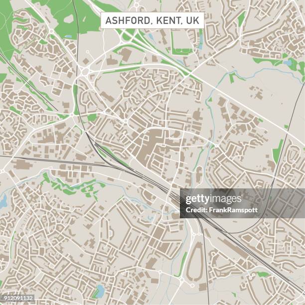 アシュフォード ケント英国街マップ - ashford kent点のイラスト素材／クリップアート素材／マンガ素材／アイコン素材