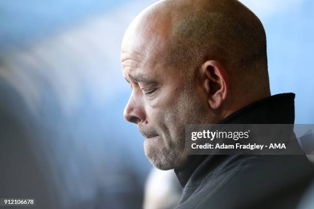 Former England Cricketer Dean Headley looks emotional during the Cyrille Regis Memorial Service at The Hawthorns at The Hawthorns on January 30, 2018...