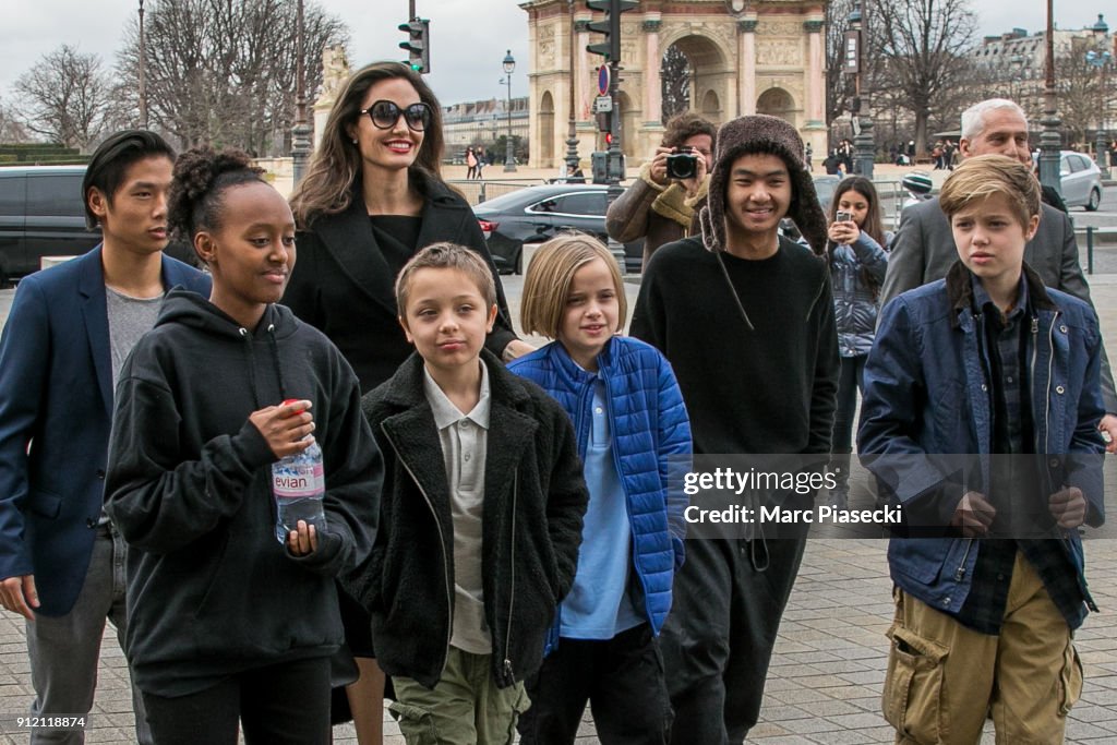 Angelina Jolie Sighting in Paris