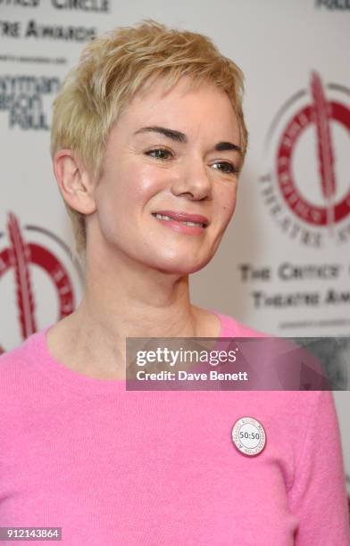 Victoria Hamilton attends The Critics' Circle Theatre Awards at The Prince of Wales Theatre on January 30, 2018 in London, England.