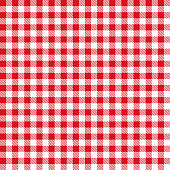 Red Gingham Cloth Fabric Pattern