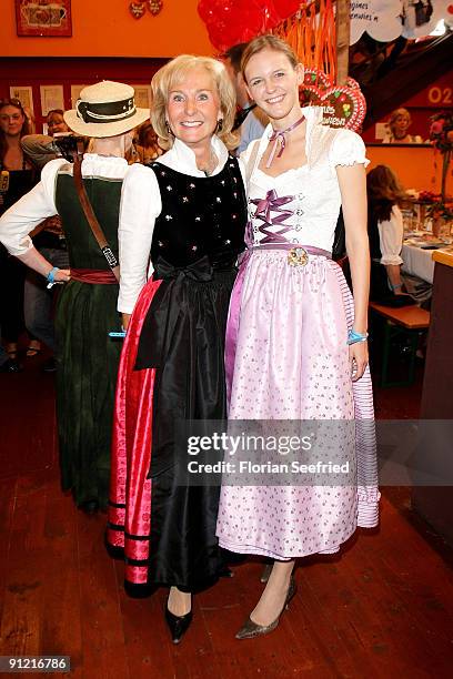 Karin Stoiber and Melanie Wiegand attend 'Regines Damenwiesn' at Hippodrom at the Theresienwiese on September 28, 2009 in Munich, Germany....