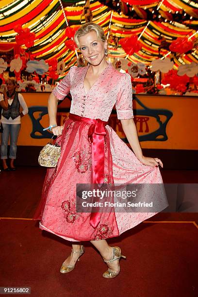 Eva Habermann attends 'Regines Damenwiesn' at Hippodrom at the Theresienwiese on September 28, 2009 in Munich, Germany. Oktoberfest is the world's...