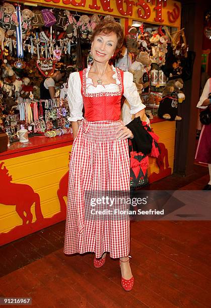 Antje-Katrin Kuehnemann attends 'Regines Damenwiesn' at Hippodrom at the Theresienwiese on September 28, 2009 in Munich, Germany. Oktoberfest is the...