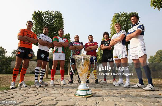 Eight of the captains who will lead their teams into next months Heineken Cup Jaco Erasmus, , Simon Azoulai ; Jerome Thion, Rodrigo Roncero Nicolas...