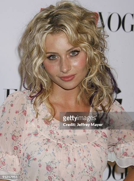 Actress Aly Michalka arrives at the 7th Annual Teen Vogue Young Hollywood Party at Milk Studios on September 25, 2009 in Hollywood, California.
