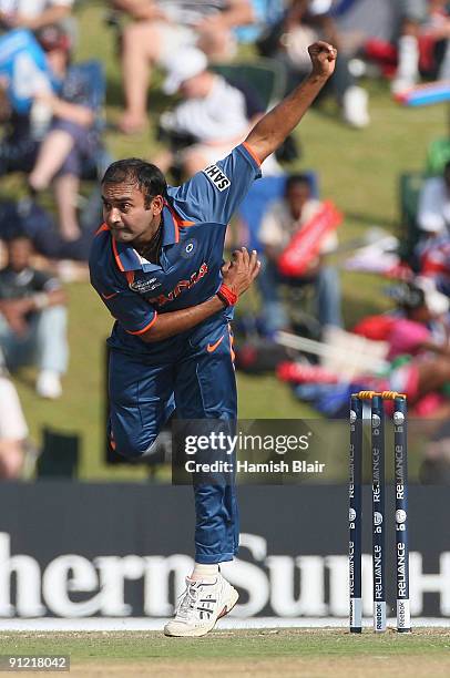 Amit Mishra of India in action during the ICC Champions Trophy Group A match between Australia and India played at Supersport Park on September 28,...