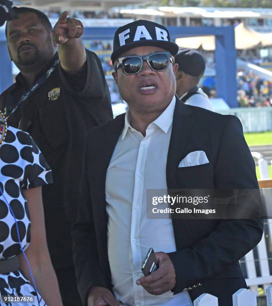 Tony Yengeni during the 2018 Sun Met at Kenilworth Racecourse on January 27, 2018 in Cape Town, South Africa. The 134th edition of the Sun Met,...