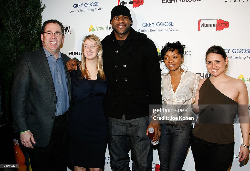 Steve McEvay, Brianna Birtles, LeBron James, Robin Kearse and Joanna