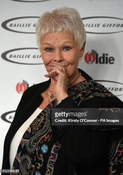 Dame Judi Dench attending The Oldie of the Year Awards, at Simpsons in the Strand, central London.