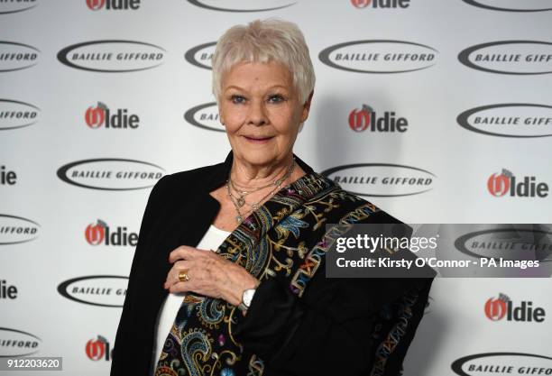 Dame Judi Dench attending The Oldie of the Year Awards, at Simpsons in the Strand, central London.