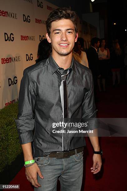 Actor Asher Book arrives at the 7th Annual Teen Vogue Young Hollywood Party held at Milk Studios on September 25, 2009 in Hollywood, California.