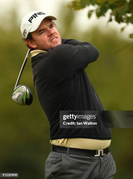 Paul Bradshaw in action during the Crown Golf English PGA Assistants' Championship final at Hampton Court Palace on September 28, 2009 in London,...