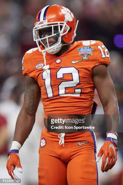 Clemson Tigers defensive back K'Von Wallace looks on during the College Football Playoff Semifinal at the Allstate Sugar Bowl between the Alabama...