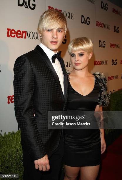 Luke Worrall and Kelly Osbourne arrive at the 7th Annual Teen Vogue Young Hollywood Party held at Milk Studios on September 25, 2009 in Hollywood,...