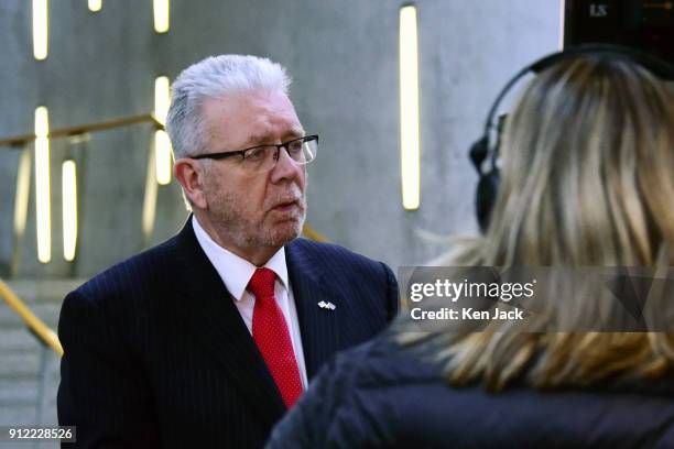 Scottish Brexit Minister Mike Russell gives a television interview in the Garden Lobby of the Scottish Parliament, as the House of Lords prepares to...