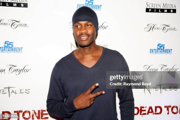 September 03: Actor Brian Hooks poses on the red carpet at the "Dead Tone" movie premiere at Chatham's ICE Theaters in Chicago, Illinois on September...