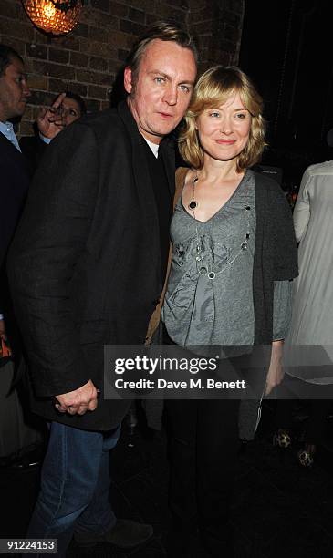 Philip Glenister attends the afterparty following the press night of 'Speaking In Tongues', at the Jewell Bar on September 28, 2009 in London,...