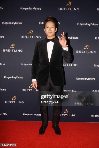 South Korean actor Ji Sung attends Breitling new product launching ceremony on January 29, 2018 in Shanghai, China.