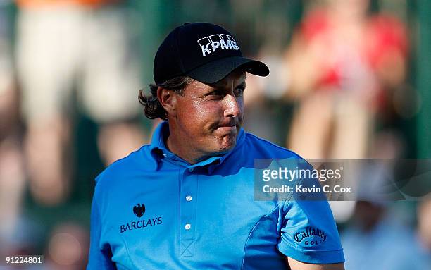 Phil Mickelson during the final round of THE TOUR Championship presented by Coca-Cola, the final event of the PGA TOUR Playoffs for the FedExCup, at...
