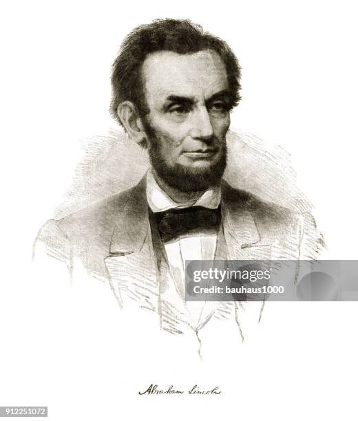 ilustraciones, imágenes clip art, dibujos animados e iconos de stock de abraham lincoln grabado - presidents day