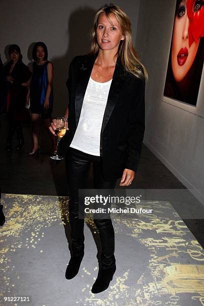 Sarah lavoine attends "Tyen: 30 Years of Creation" cocktail celebration at Palais de Tokyo on September 28, 2009 in Paris, France.