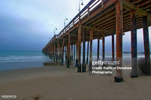ventura beach pier - ventura county stockfoto's en -beelden