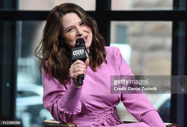 Actress Katie Lowes attends the Build Series to discuss the ABC show 'Scandal' at Build Studio on January 30, 2018 in New York City.