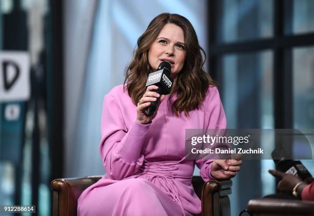 Actress Katie Lowes attends the Build Series to discuss the ABC show 'Scandal' at Build Studio on January 30, 2018 in New York City.