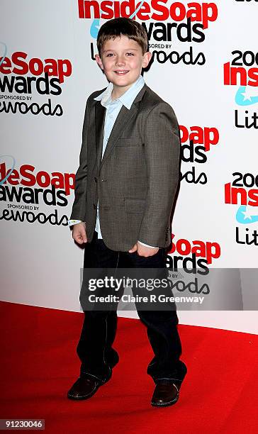 Actor Ellis Hollins poses in the media room at the Inside Soap Awards 2009 at Sketch on September 28, 2009 in London, England.