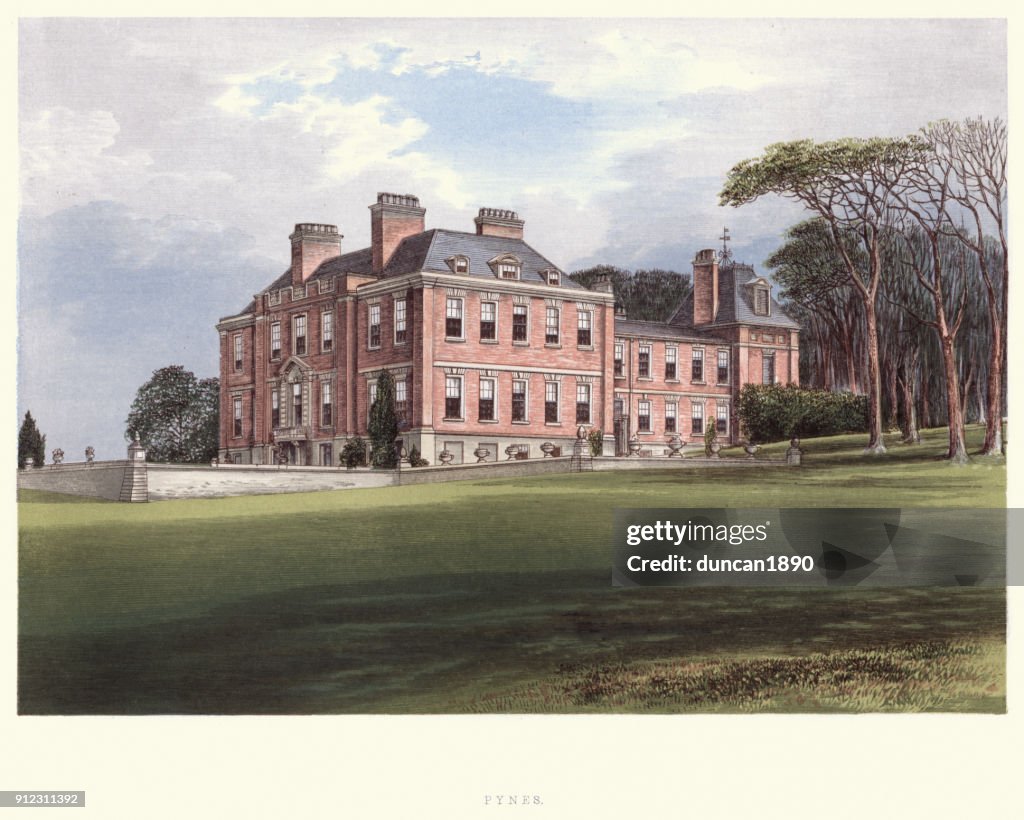 Pynes House, Queen Anne style country house, Devon, 19th Century
