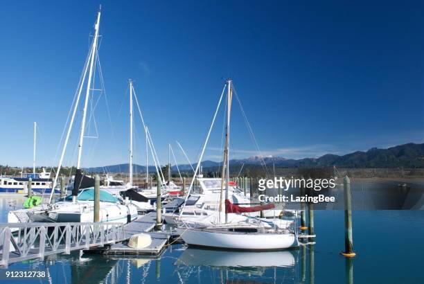 motueka marina, tasman district, new zealand - motueka stock pictures, royalty-free photos & images