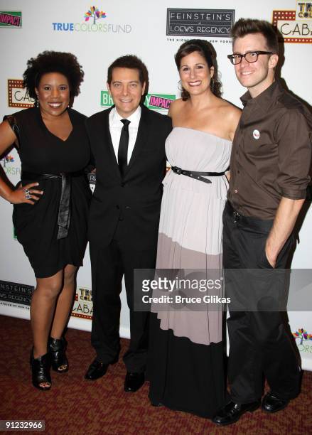Melinda Doolittle, Michael Feinstein, Stephanie J. Block and Gavin Creel attend the True Colors Cabaret at Feinstein's on September 28, 2009 in New...